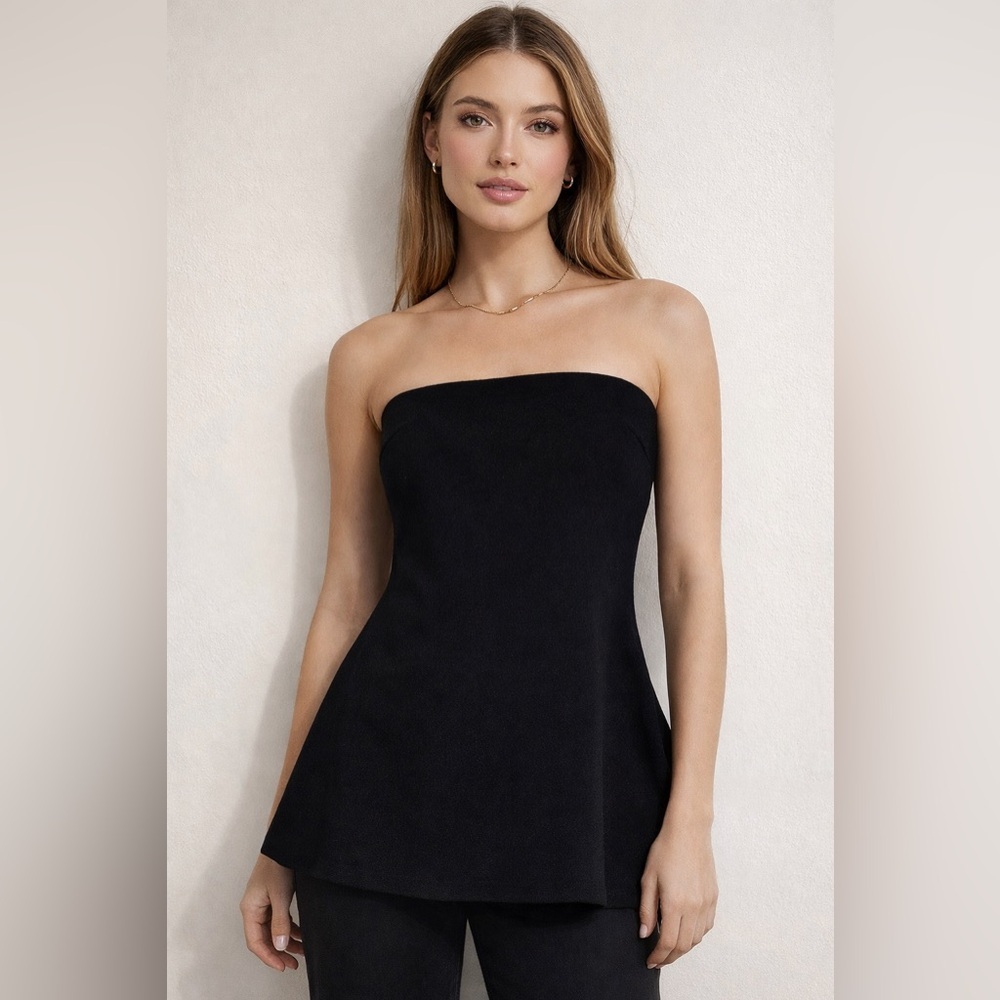 Zara Classic Black Strapless Top